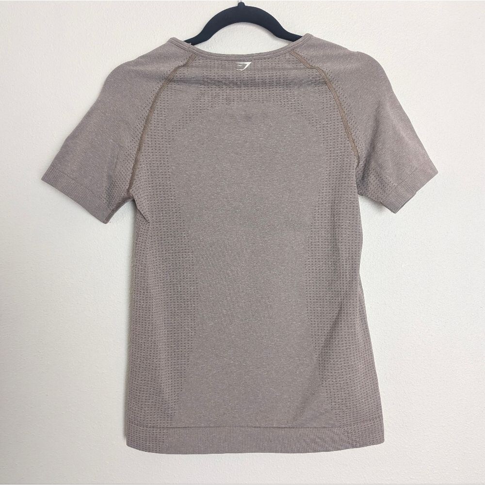 Gymshark Vital Seamless 2.0 T-Shirt Taupe Marl Size Large - Picture 4 of 7